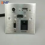 Hot sale aluminum electrical wall mount media panel socket