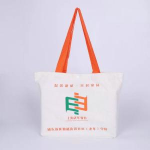Quality Promotional 100% Cotton Canvas Tote Bags Bulk Laminated Full Color Printing wholesale