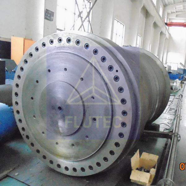 Base Welded Dump Truck Hydraulic Cylinder For Forging Press Carbon Steel gery