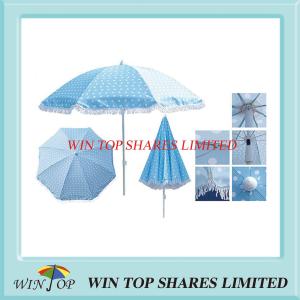 Quality Printed Beach Umbrella Parasol with Lace wholesale