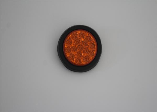 Amber Red White 24 led round truck trailer tail light 4inch led lights 24v for