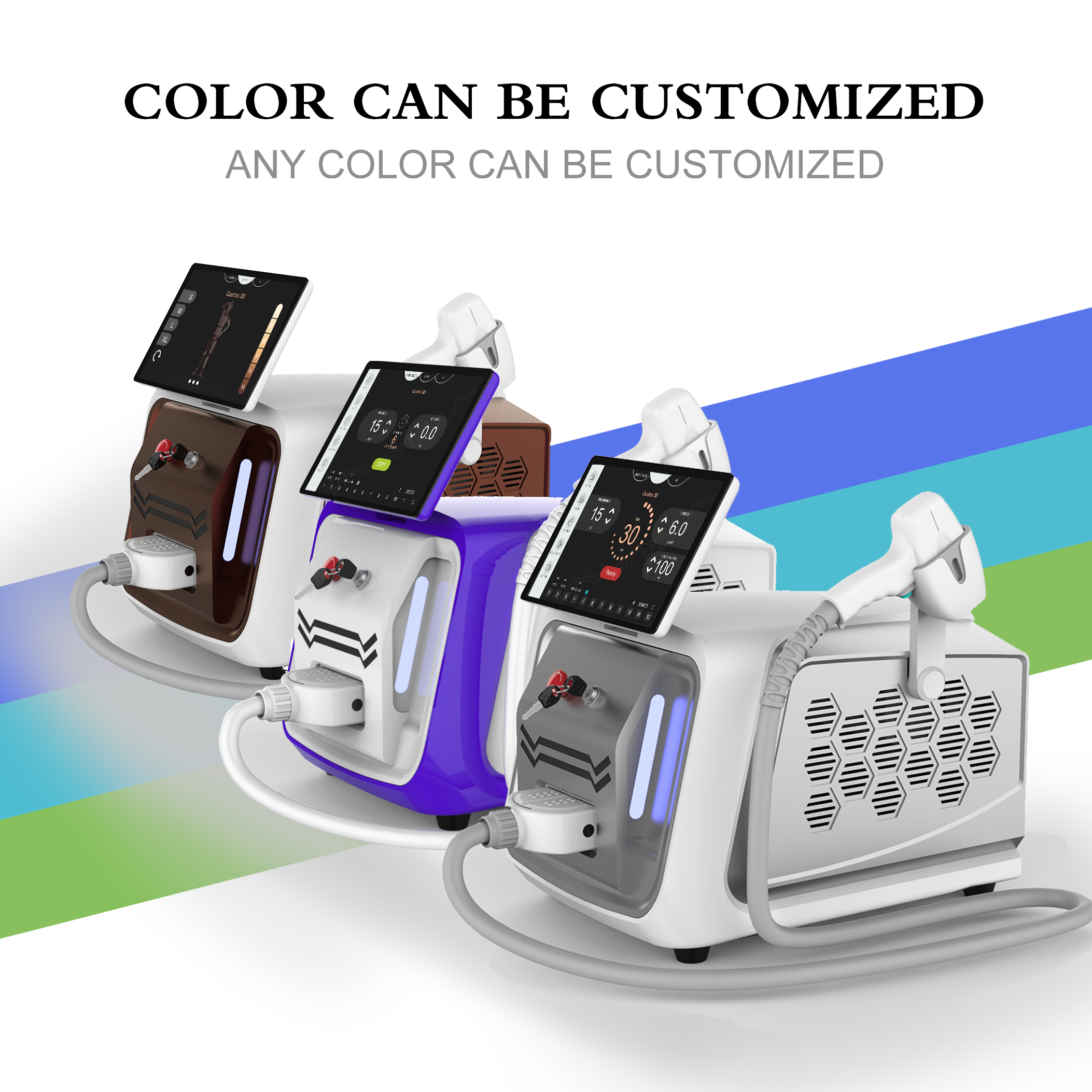 NO Q-Switch 755nm 808 nm Diode Laser Hair Removal Machine with Optional Spot Size
