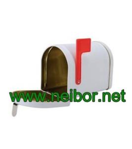 Quality tin mailbox with red flag tin post box wholesale