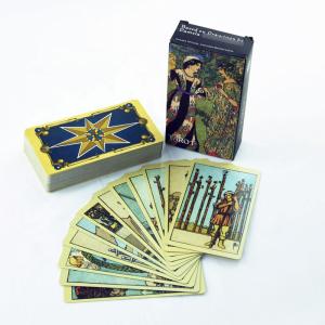 Quality 350gsm Classic Waite Tarot Personalised Playing Game Card Printing Set Bronzed Edge wholesale