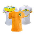 Durable Africa Cup Player Version Jersey Permeable Orange Yellow White Color