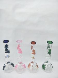 Quality 8 Inch Glass Beaker 5mm Thick Down Stem Glass Pipe 18mm Female Oil Rigs wholesale