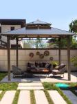 Top Durable Deluxe Steel Roof Outdoor Gazebo with Hardtop Metal Roof Tent Gazebo