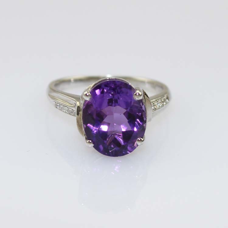 Women Jewelry 925 Silver 9mmx11mm Oval Pink Cubic Zircon Ring(R130)