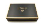 Custom printed Rigid Cardboard Box Black For Hair