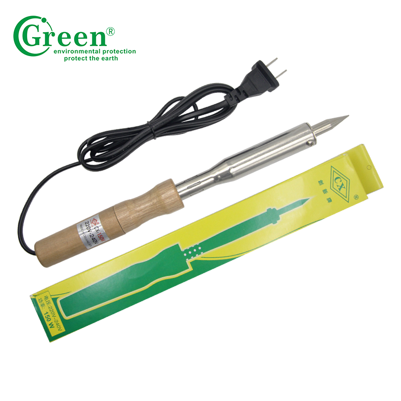 Wooden Handle Industrial Soldering Iron 300-2000 ℃ 110V / 220V Lead Free Material