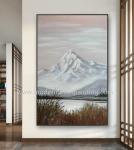 Handpainted Mountains Oil Painting Modern Landscape Canvas With Romantic