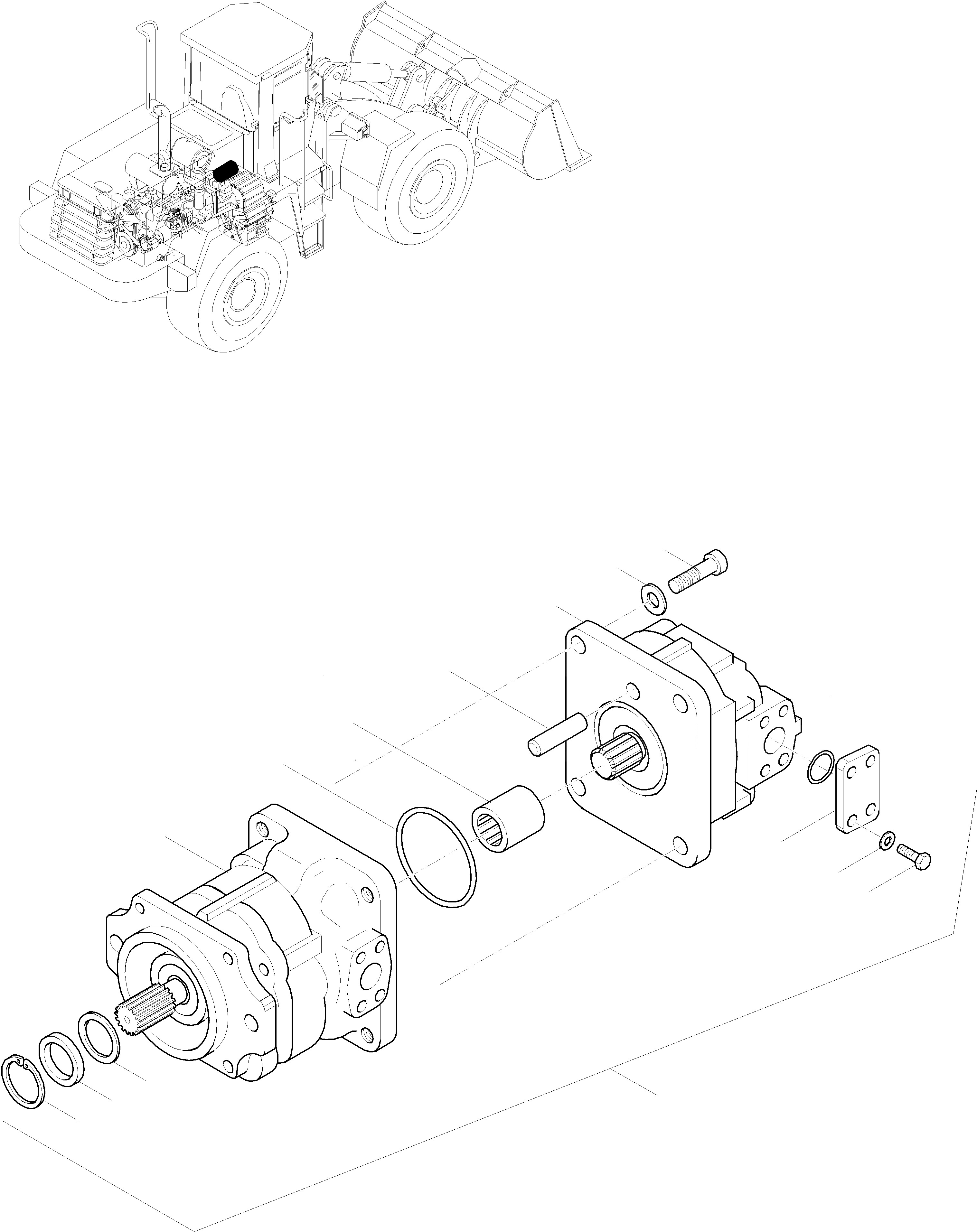 Wheel Loader WA470-3 Hydraulic Gear Pump 705-52-40280
