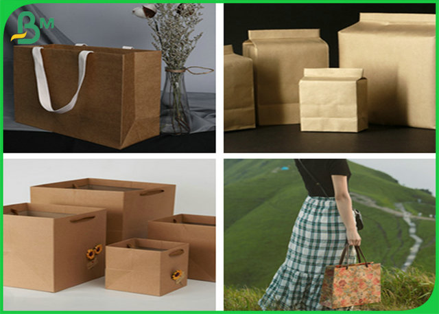 125g 170g FDA Certified Brown Color Kraft Paper For Shopping Bags 