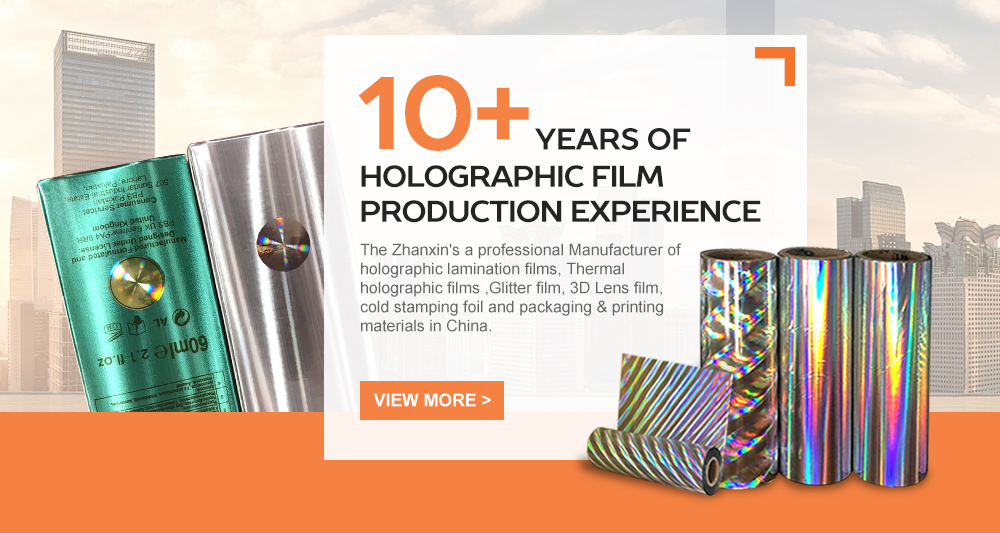 Packaging Decoration Holographic Vinyl Film with UV Offset/Silk Screen/Flex Printing