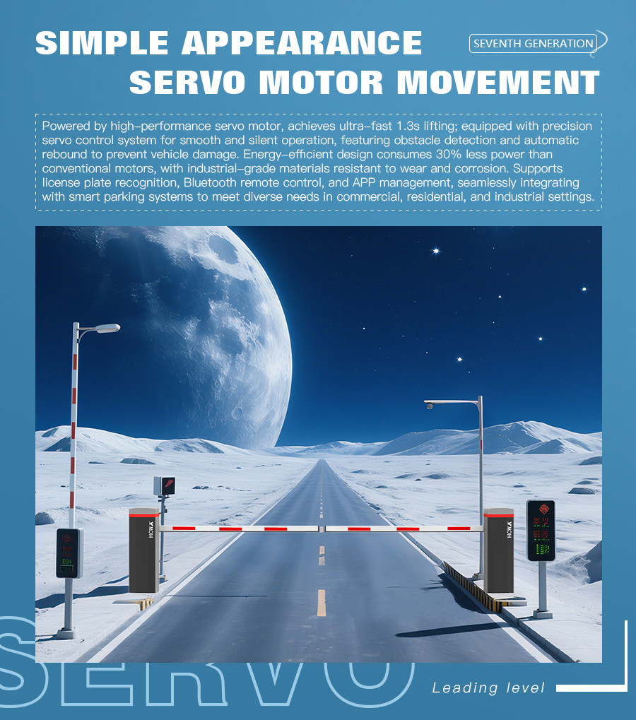 HCW Brushless Motor Car Parking Access Control Barrier Gate with Telescopic Arm and Remote Control
