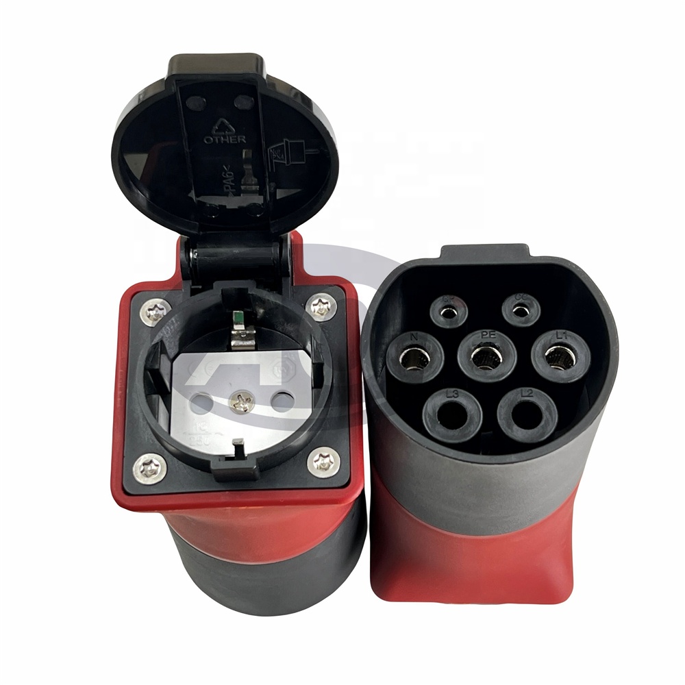 MG ZS MG4 MG5 Discharge V2L EV Cable Adapter 3.5 Kw Vehicle to Load Type 2 to British Standard Socket BLACK for Peugeot