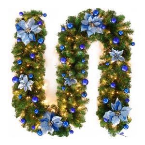 Quality Eco Friendly Artificial Christmas Tree Garland Rattan Holiday Home Decor wholesale