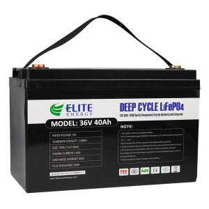 Quality Rechargeable Li ion 40Ah 1536Wh 36V LiFePO4 Battery Deep Cycle wholesale