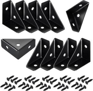 Quality Metal Corner Brace Angle Brackets 10Pcs 38mm X 38mm Triangle Shelf Bracket For Wood wholesale