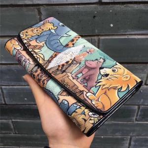 Quality Animal Designer Authentic Stingray Skin Lady Large Trifold Wallet Genuine Leather Female Clutch Bag Women Card Purse wholesale