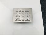 IP65 vandal resistance stainless steel illuminated keypad with 16 keys