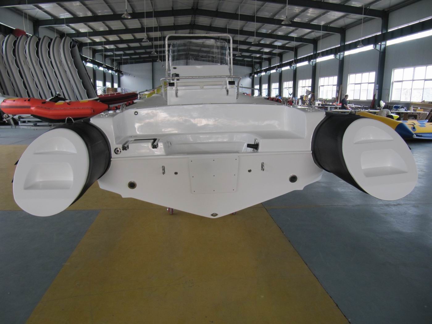 12 Person Max Luxury Inflatable Hull Boats , Fiberglass + Hypalon Rib Boat