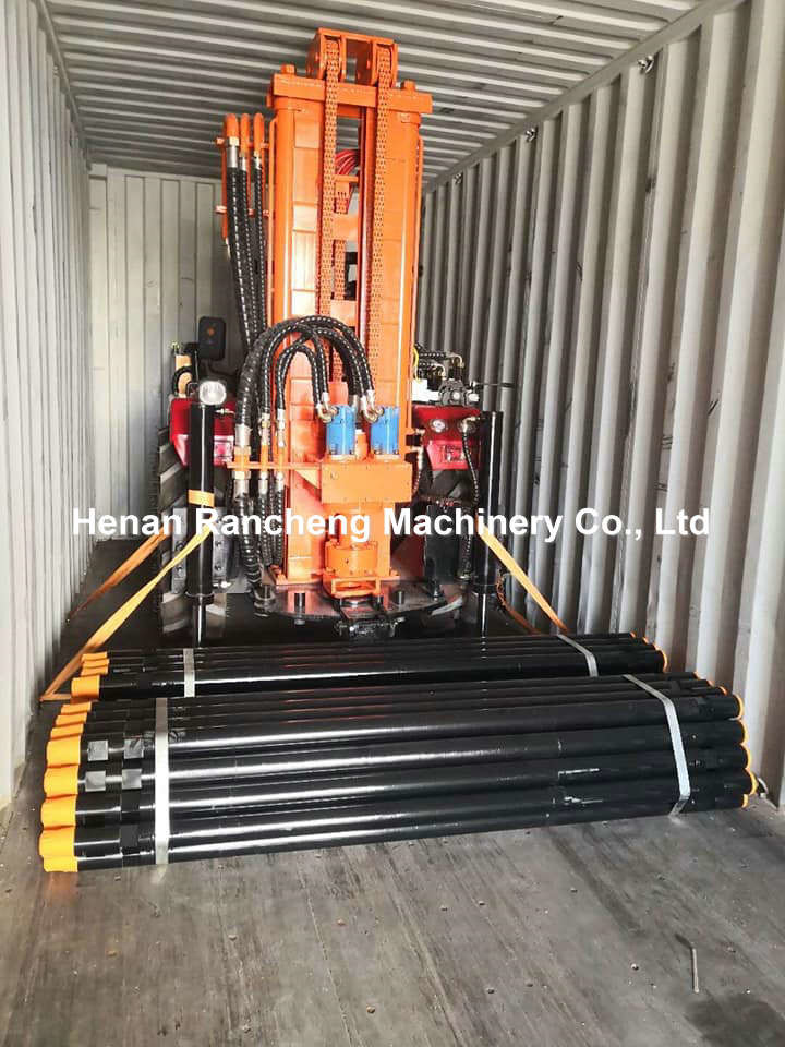 200m Depth Borehole Drilling Machine 40hp Horse Power Trailer Mounted Drill Rig