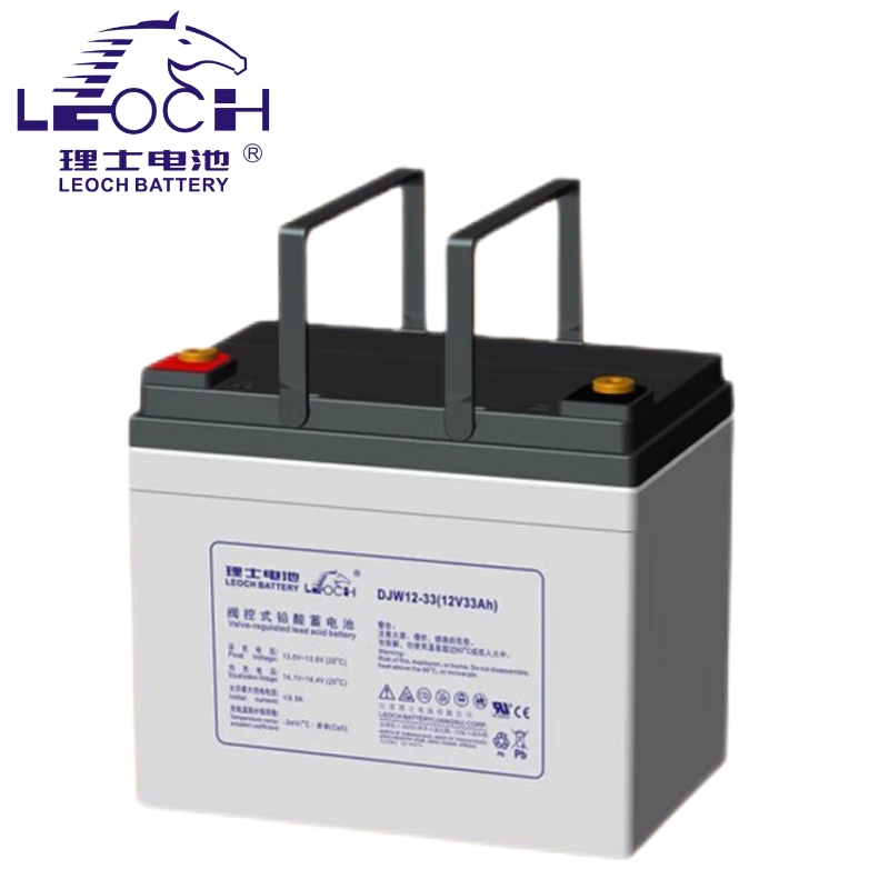 130±1mm Width Leoch Battery DJW12-33 Lead Acid Battery 12V33Ah for Solar Power System