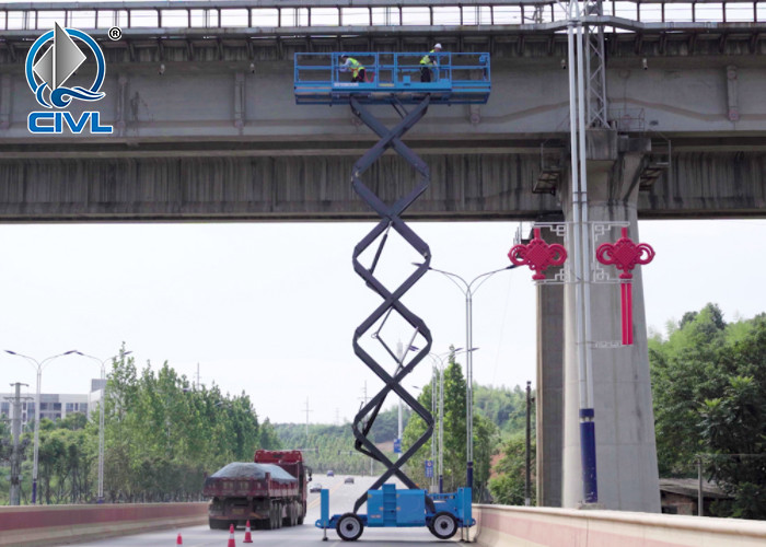 6m/10m/14m/18m Scissor Aerial Work Platform / Electric / Hydraulic / Off - Road Scissor Lifts