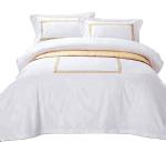 Poly Cotton Hotel Comfort Sheet Quilt Cover Pillowcase Set for 2.2m 7 feet Bed