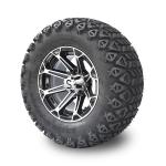 12'' Golf Cart Aluminum Rims & 23x10.5-12 All Terrain Tyres Combo - Machined