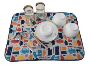 Quality 15x20incg Dining Table Microfiber Dish Drying Mat Customized Printing wholesale
