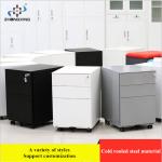 3 Drawers ISO14001 Mobile Vertical Filing Cabinet Mordern