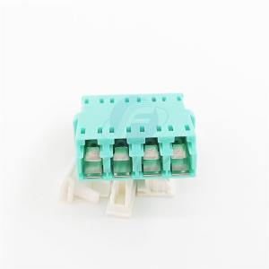 Quality Quad Shuttered OM3 Fiber Optic Cable Adapter Lc Bulkhead Connector For CATV wholesale