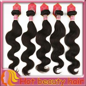 Quality Black 5A Remy Virgin Brazilian Human Hair Extensions Body Wave wholesale