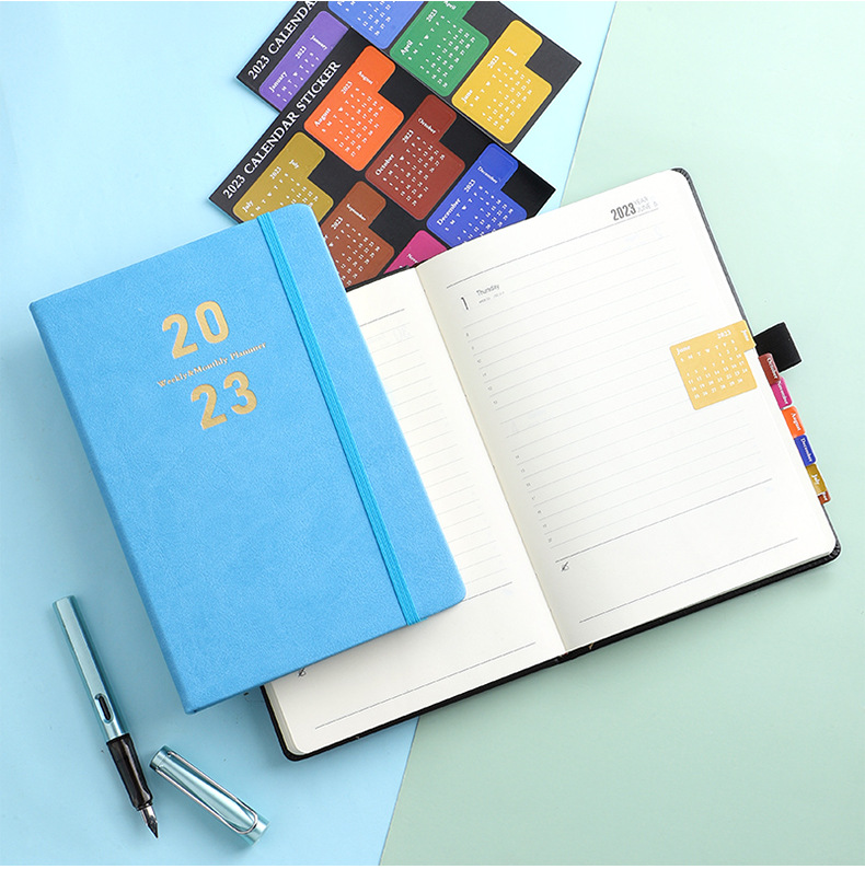 Custom A5 Printed Pu Hardcover Notebook With Elastic Band For Business Customized Logo