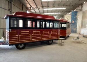 Quality Customized Color Trackless Train Amusement Ride With FRP And Steel Material wholesale