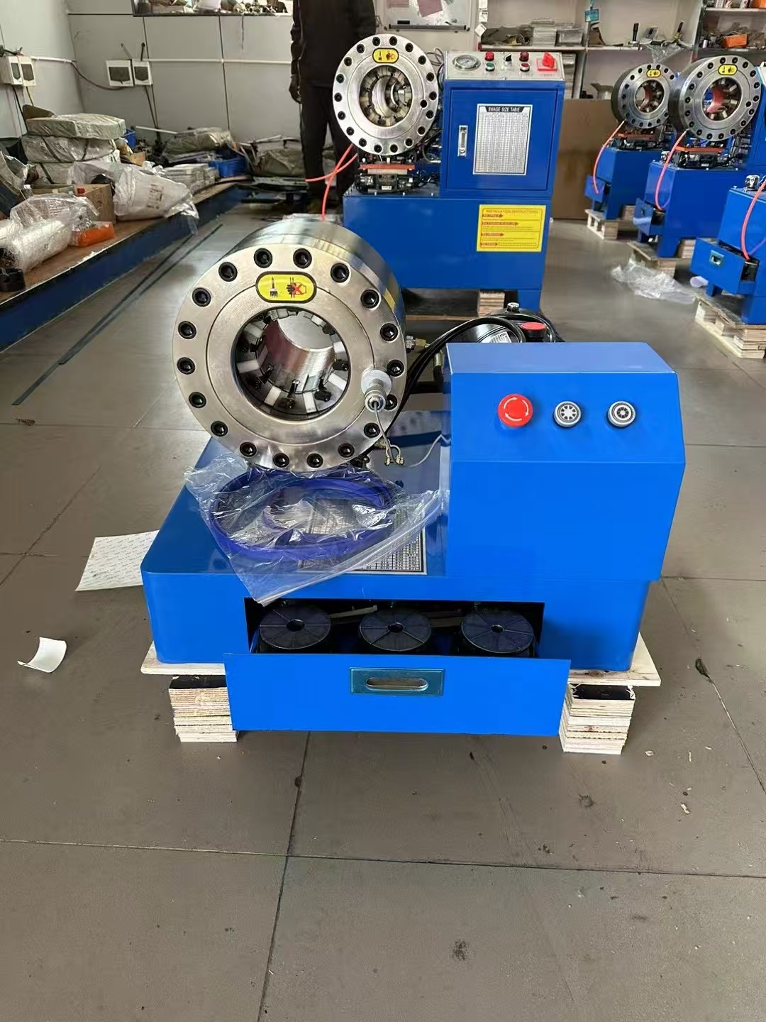 12V/24V 10 Dies 2 Inch Manual Braided Hose Crimper Battery Drive Hydraulic Hose Pipe Crimping Machine 6-51mm