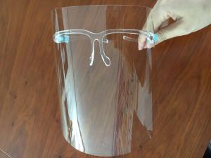 Quality PP Glasses Frame 470x200mm PET Anti Fog Face Shield wholesale
