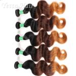 Real Indian 7A Virgin Hair Weave / Three Tone Hair Extensions Without Chemical