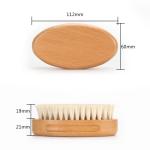 Customized Color 360 Curved Soft Goat Bristle Men Beard Cleaning Brush Laser