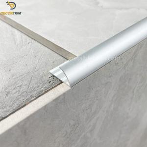 Quality Round Chrome Metal Tile Edge Trim Aluminum Alloy 6063 Finishing wholesale