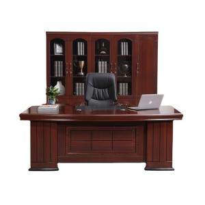 Quality Solid Wood Executive Office Set for Executive Desk and Chair in Vintage Mahogany wholesale