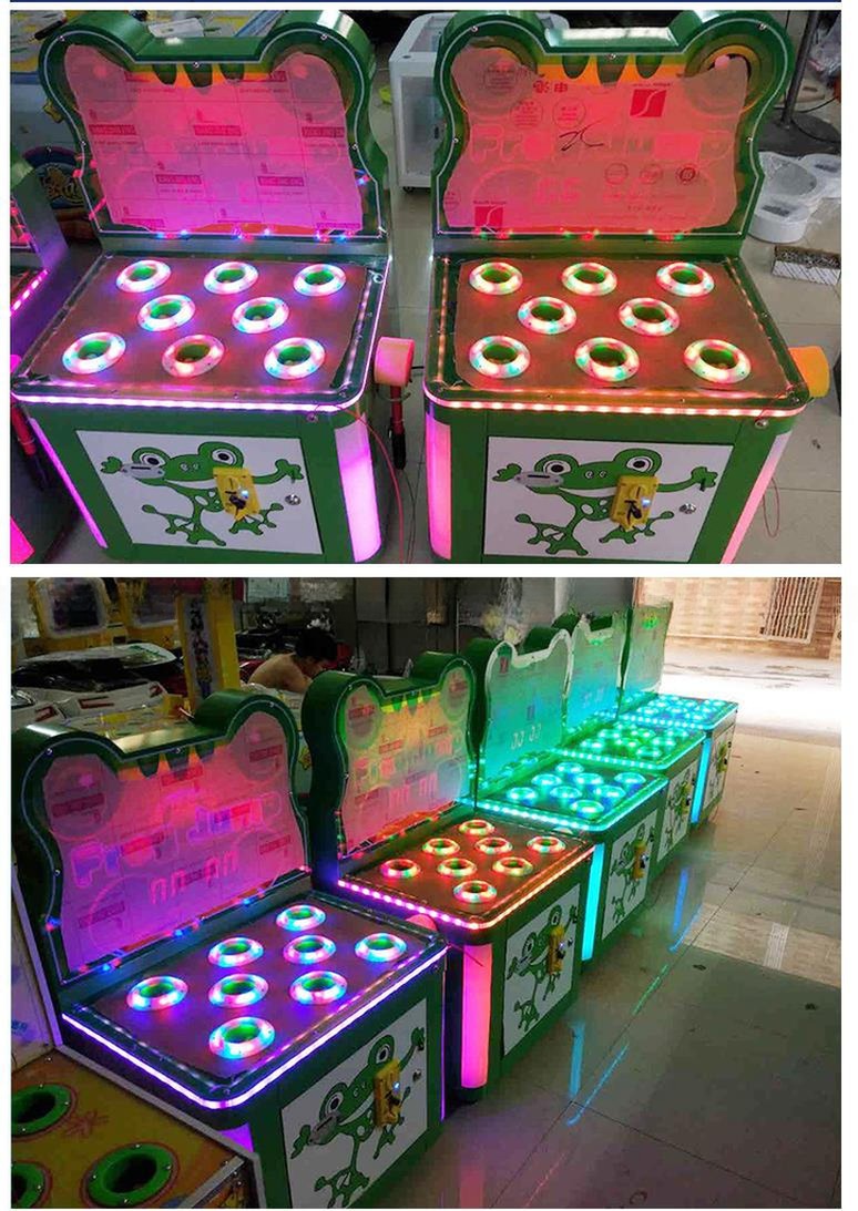 Children paradise video game entertainment parent-child ticket redemption coin operated frog whack-a-mole game machine
