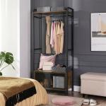 Open Wardrobe with Cabinet, Industrial Open Wardrobe, Storage Wardrobe for