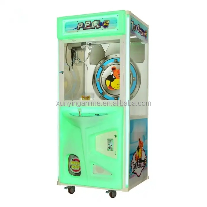 Metal Acrylic Plastic 60KG Capacity Coin Operated Claw Crane Vending Machine for Kids