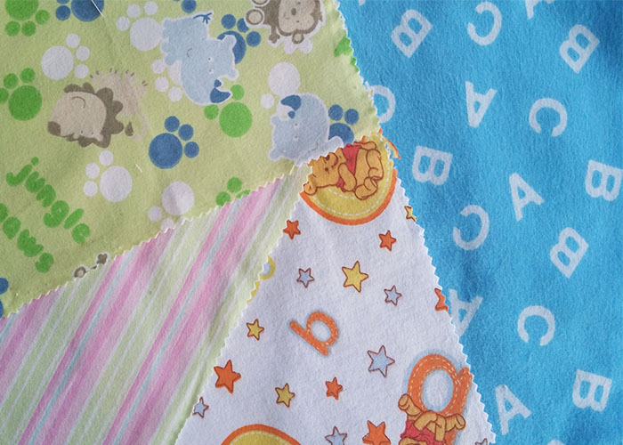 Pure Cotton Flannel Fabric Printed Flannel Cartoon For Pyjamas With Waterproof