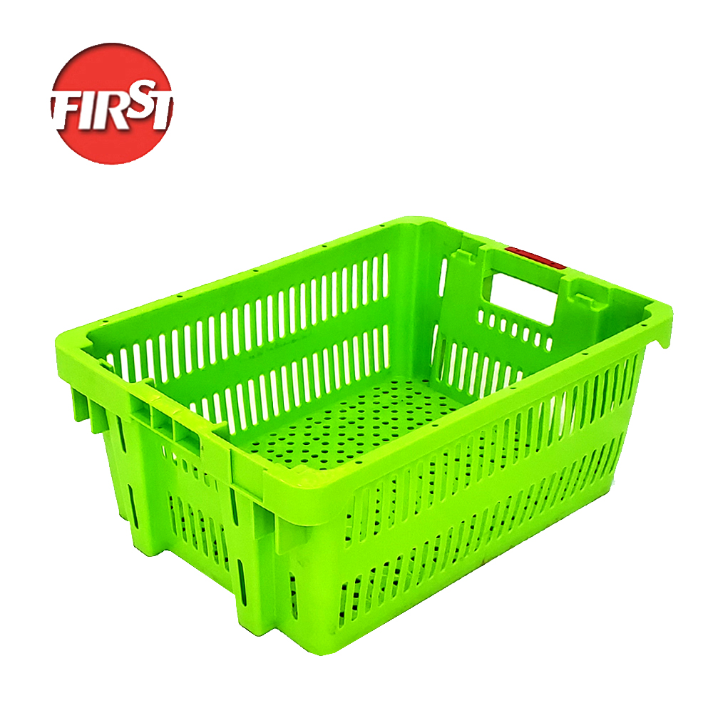 Durable Nestable Plastic Crates 505*370*210mm Size Convenient for Moving and Shipping