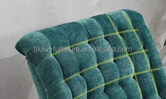 OEM Service Accepted Solid Wood Single Tufted Fabric Leisure Rocking Sofa Chair NO Folded