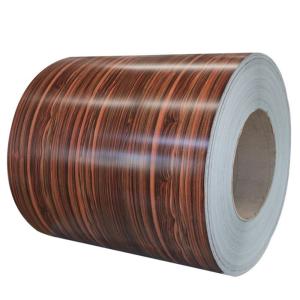 Quality 3D wanga ppgi / wood design ppgi coils / double side wooden steel coil wholesale